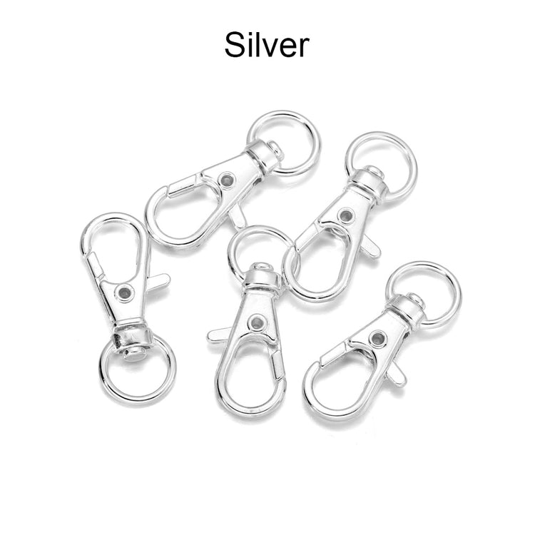 10pcs/lot Split Key Ring Swivel Lobster Clasp Connector For Bag Belt Dog Chains DIY Jewelry Making Findings - Azbrowse