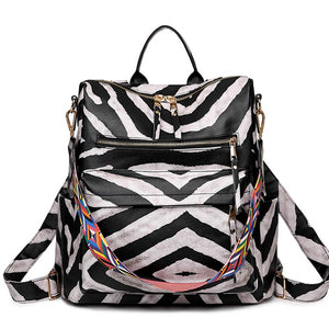 Retro Large Backpack Women PU Leather Rucksack Women's Knapsack Travel Backpacks Shoulder School Bags Mochila Back Pack XA96H - Azbrowse