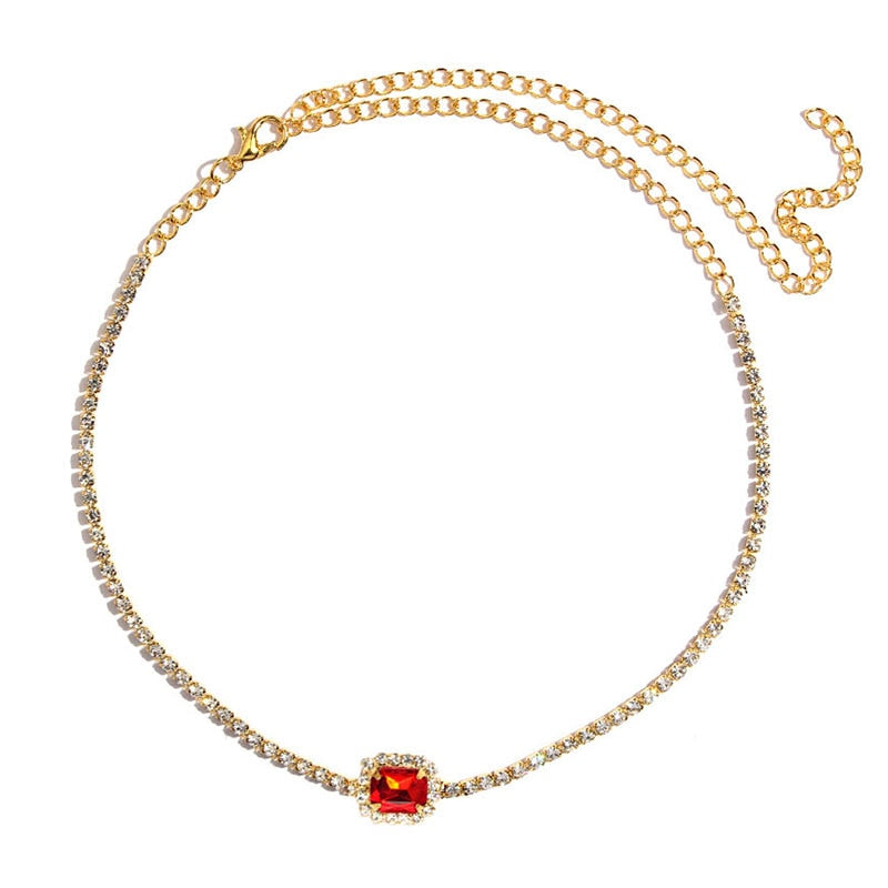 Kasajewel Gold Silver Color Butterfly Pendant Necklace Female Shiny Crystal Clavicle Chain Fashion New Design Jewelry Party Gift - Azbrowse