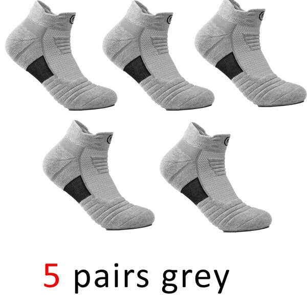 VERIDICAL 5 Pairs Cotton Compression Socks Man Good Quality Thick Breathable Ankle Crew Cool Short Socks Sox Calcetines Hombre - Azbrowse