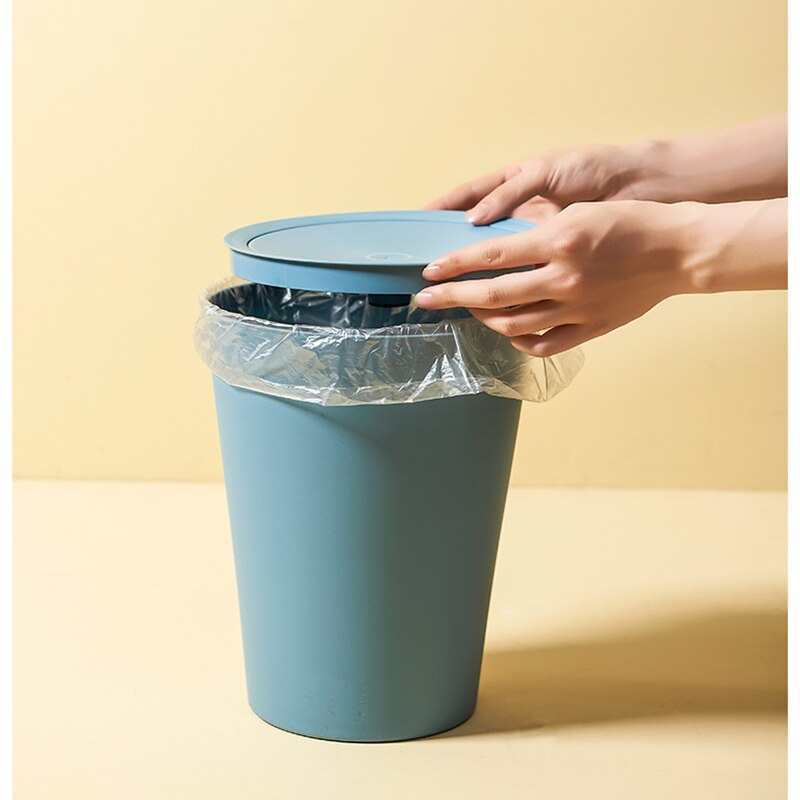 8.5L Trash Bin Nordic Dustbin Can PP Waste Bin Home Office Trash Can Garbage Bin Dust Bin Plastic Storage Bucket Kitchen Tools