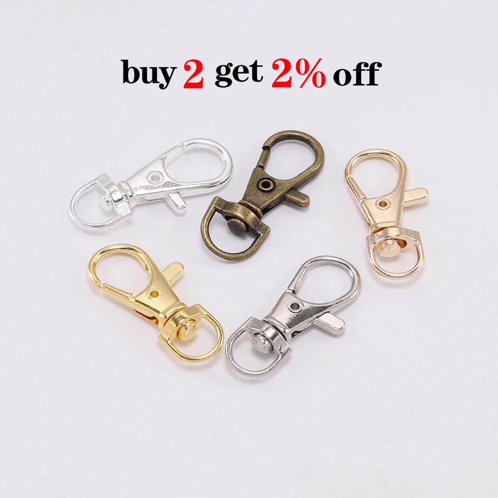 10pcs/lot Split Key Ring Swivel Lobster Clasp Connector For Bag Belt Dog Chains DIY Jewelry Making Findings - Azbrowse