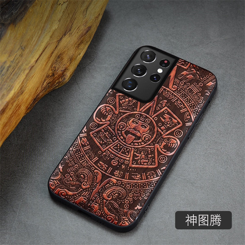 For Samsung Galaxy S21 Ultra Case Boogic Original Wood funda S21 S21+ Wood Cover Phone Case For Samsung S21 Ultra - Azbrowse