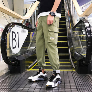 2020 New Hip Hop Joggers Cargo Pants Men Harem Pants Multi-Pocket Ribbons Man Sweatpants Streetwear Casual Mens Pants XS-5XL - Azbrowse