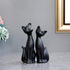 Black Cat Figurine Decorative Ceramic Statue Home Decoration European Creative Wedding Gift Animal Figurine Home Decor Sculpture