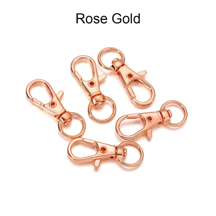 10pcs/lot Split Key Ring Swivel Lobster Clasp Connector For Bag Belt Dog Chains DIY Jewelry Making Findings - Azbrowse
