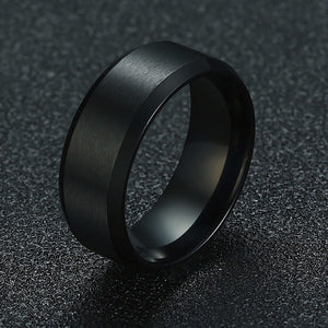 Vnox 8mm Men Ring Stainless Steel Wedding Jewelry Horus Anka Bible Medical - Azbrowse