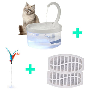 Pet Water Fountain Automatic Power-off When Lack of Water Bird Water Dispenser Dog Drinking Fountain With LED Light water level - Azbrowse