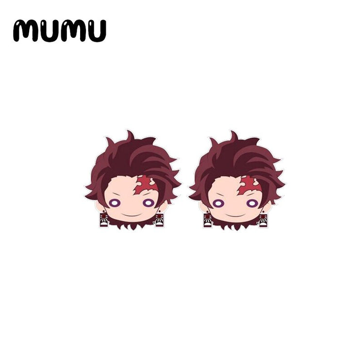 2020 New Anime Demon Slayer: Kimetsu No Yaiba Earring Jewelry Epoxy Kamado Tanjirou Nezuko Mask Acrylic Earrings - Azbrowse