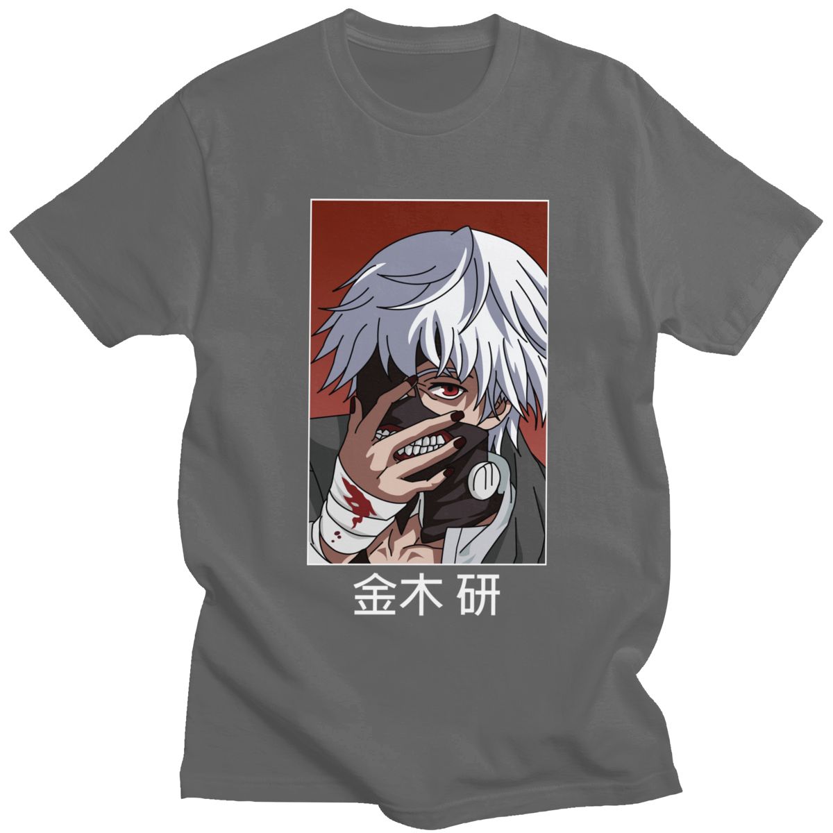 Tokyo Ghoul Ken Kaneki T Shirt for Men Pre-shrunk Cotton Graphic T-shirt O-neck Short Sleeve Japanese Anime Manga Tee Clothing - Azbrowse