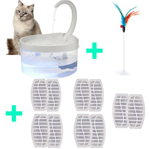 Pet Water Fountain Automatic Power-off When Lack of Water Bird Water Dispenser Dog Drinking Fountain With LED Light water level - Azbrowse