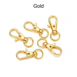10pcs/lot Split Key Ring Swivel Lobster Clasp Connector For Bag Belt Dog Chains DIY Jewelry Making Findings - Azbrowse