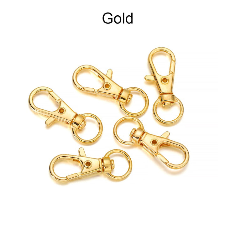 10pcs/lot Split Key Ring Swivel Lobster Clasp Connector For Bag Belt Dog Chains DIY Jewelry Making Findings - Azbrowse