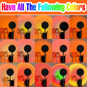 LED Projection Lamp Sunset Light Night LED Sunset Bulb Color Lamp 5V USB Rainbow Lamp Desk LED Decoration Atmosphere Lighting - Azbrowse