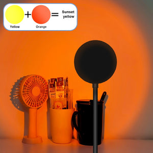 LED Projection Lamp Sunset Light Night LED Sunset Bulb Color Lamp 5V USB Rainbow Lamp Desk LED Decoration Atmosphere Lighting - Azbrowse