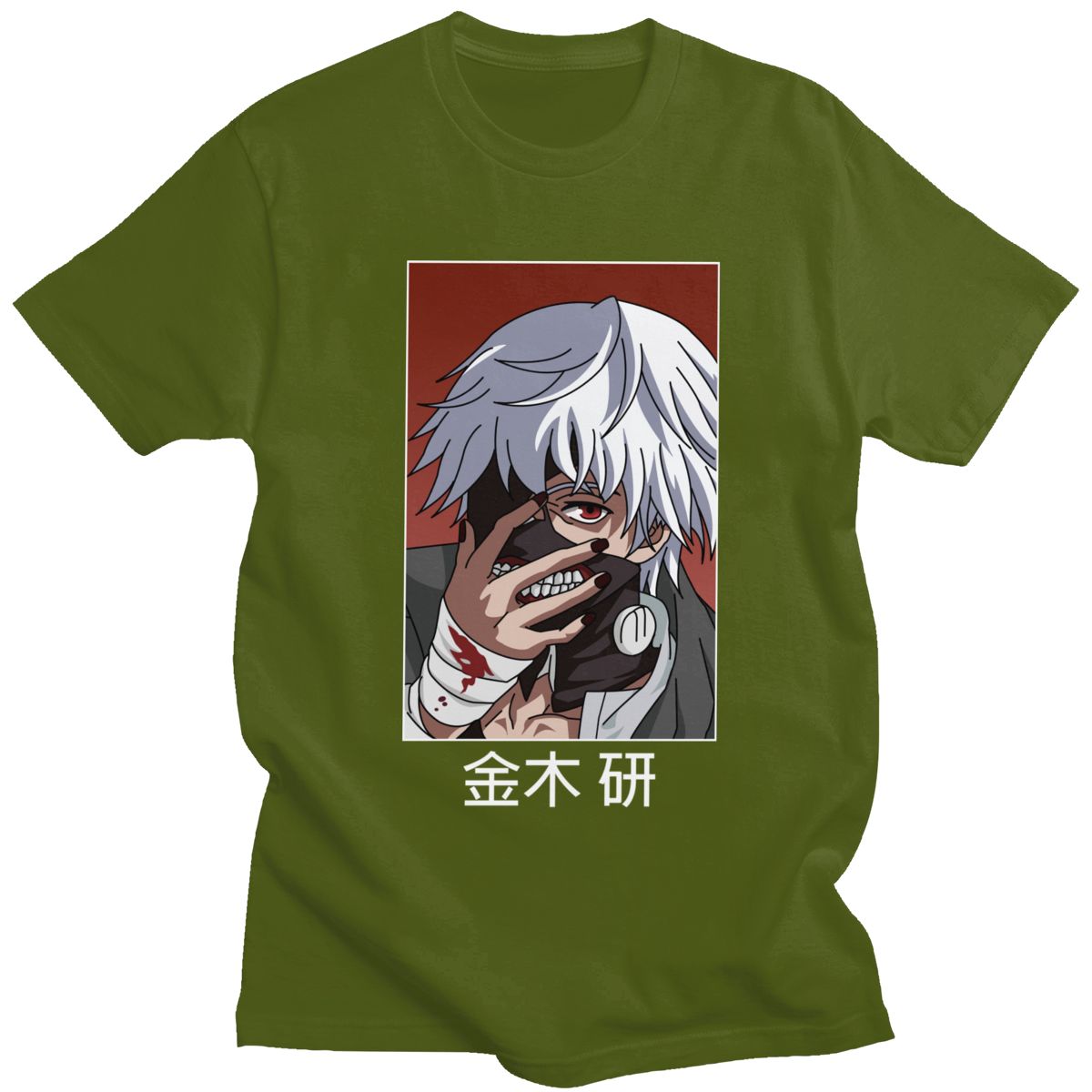 Tokyo Ghoul Ken Kaneki T Shirt for Men Pre-shrunk Cotton Graphic T-shirt O-neck Short Sleeve Japanese Anime Manga Tee Clothing - Azbrowse