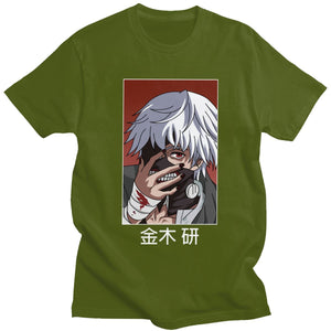 Tokyo Ghoul Ken Kaneki T Shirt for Men Pre-shrunk Cotton Graphic T-shirt O-neck Short Sleeve Japanese Anime Manga Tee Clothing - Azbrowse