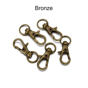 10pcs/lot Split Key Ring Swivel Lobster Clasp Connector For Bag Belt Dog Chains DIY Jewelry Making Findings - Azbrowse