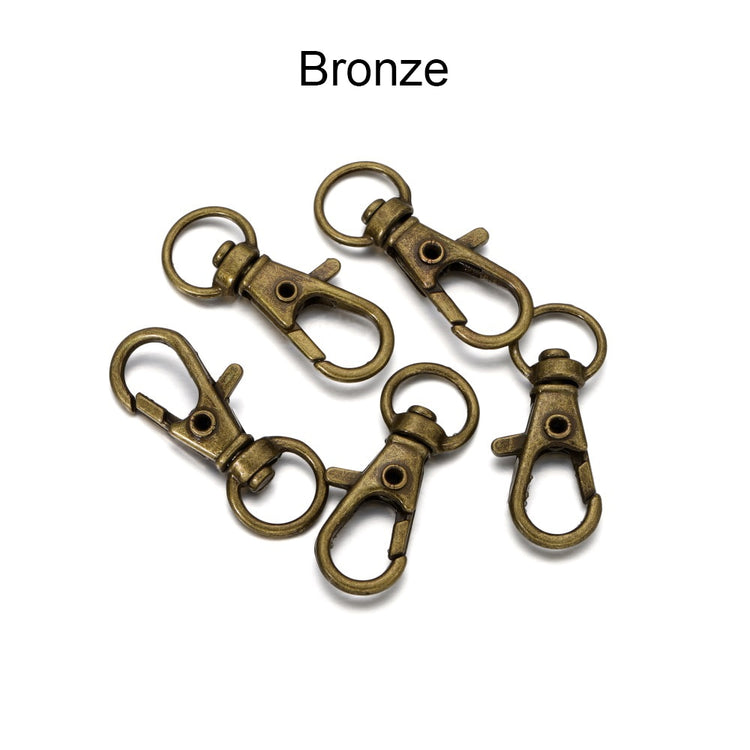 10pcs/lot Split Key Ring Swivel Lobster Clasp Connector For Bag Belt Dog Chains DIY Jewelry Making Findings - Azbrowse