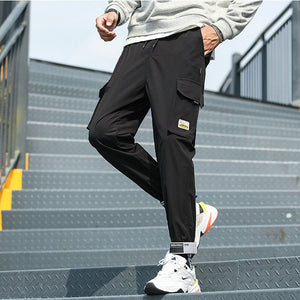 2020 New Hip Hop Joggers Cargo Pants Men Harem Pants Multi-Pocket Ribbons Man Sweatpants Streetwear Casual Mens Pants XS-5XL - Azbrowse