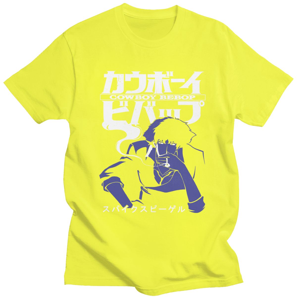 Cool Cowboy Bebop T Shirts Men Short Sleeve Casual Anime Space Spike Japanese Manga Jet Faye Tshirt O-neck Cotton Tee Tops Merch - Azbrowse