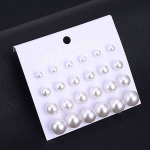 IPARAM Trend Simulation Pearl Long Earrings Female White Round Pearl Wedding Pendant Earrings Fashion Korean Jewelry Earrings - Azbrowse