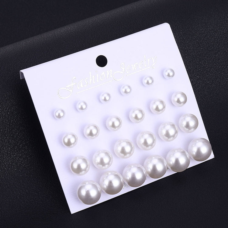 IPARAM Trend Simulation Pearl Long Earrings Female White Round Pearl Wedding Pendant Earrings Fashion Korean Jewelry Earrings - Azbrowse