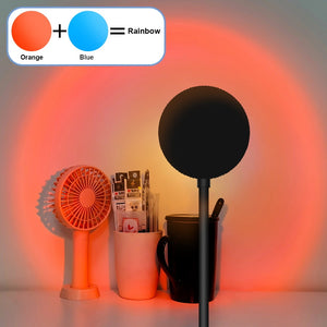 LED Projection Lamp Sunset Light Night LED Sunset Bulb Color Lamp 5V USB Rainbow Lamp Desk LED Decoration Atmosphere Lighting - Azbrowse