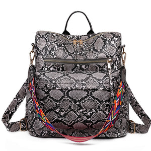 Retro Large Backpack Women PU Leather Rucksack Women's Knapsack Travel Backpacks Shoulder School Bags Mochila Back Pack XA96H - Azbrowse