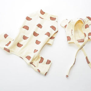 Cotton Pet Clothes Bear Pattern Dog Pajamas Jumpsuit 4 Legs Coat O-neck Tshirt Sweatshirt Pajamas Overalls Puppy Cat Tracksuits - Azbrowse