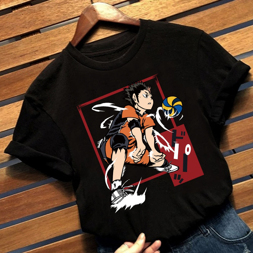 Haikyuu Men T Shirt Kuroo Anime Manga Shoyo Volleyball Cool Tee Shirt Short Sleeve T-Shirt - Azbrowse