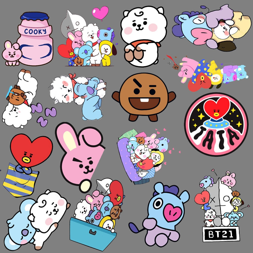 10/30/50PCS Cute Animal Sticker Computer Phone Water Cup Sticker Waterproof Sticker Wholesale - Azbrowse