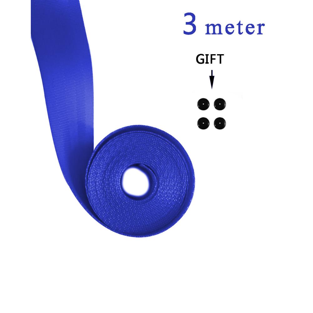 Blue 3M-30M car modified seat belt webbing 3C standard certified child safety belt car accessories - Azbrowse