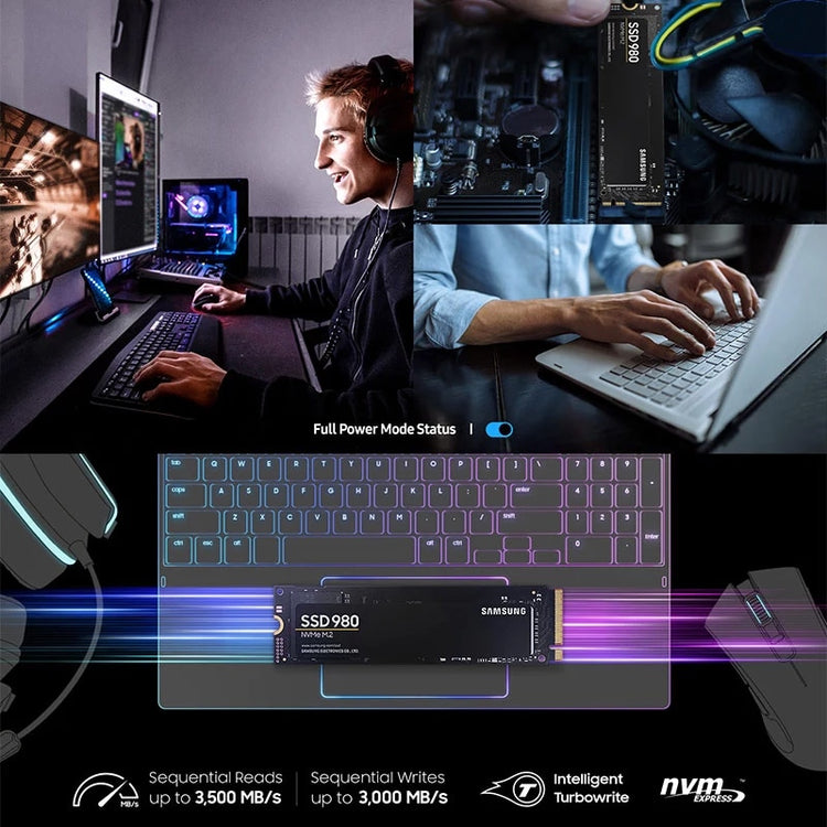 SAMSUNG 980 SSD NVMe M.2 250GB 500GB 1TB Internal Solid State Drive Hard Disk TLC PCIe Gen 3.0 x 4, NVMe 1.4 for Desktop PC - Azbrowse