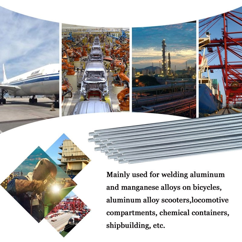 Low Temperature Easy Melt Aluminum Welding Rods Weld Bars Cored Wire 2mm Rod Solder for Soldering Aluminum No Need Solder Powder - Azbrowse