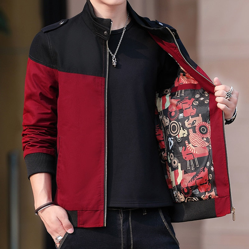 CHAIFENKO Fashion Men Bomber Jacket Casual Thin Slim Baseball Jackets Men Streetwear Hip Hop Windbreaker Zipper Jacket Coat Male - Azbrowse