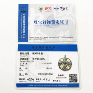 Pendant Blue Africa Ornament,Brand New Fashion Jewelry 925 Sterling Silver Bijoux Necklace Accessories Gift For Woman @ - Azbrowse