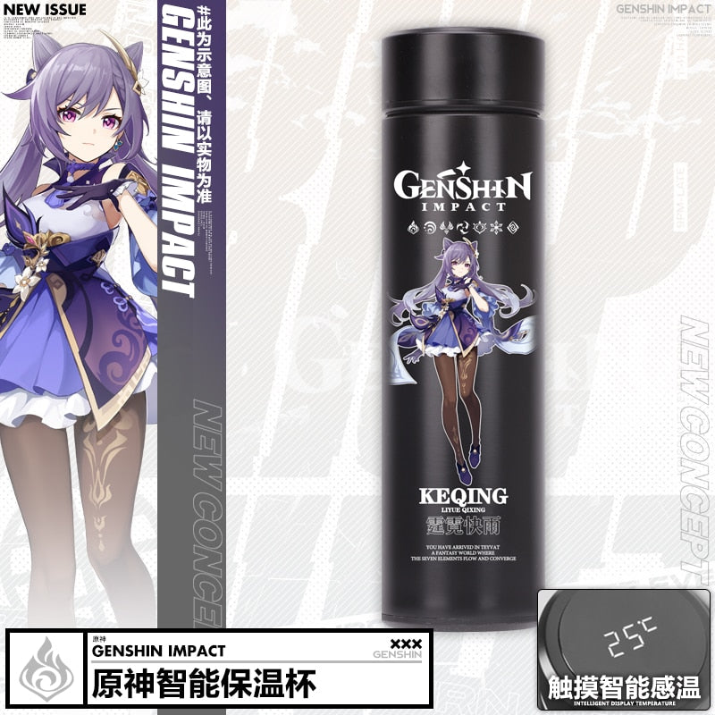 Anime Game Genshin Impact Venti Paimon Klee Diluc Qiqi Keqing Stainless Steel Vacuum Cup Thermos Cup Water Bottle Xmas Gift - Azbrowse
