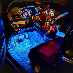 Led Car Interior Backlight With Usb Cigarette Lighter Ambient Atmosphere Mood Light Rgb Remote App Auto Foot Decorative Lamp - Azbrowse