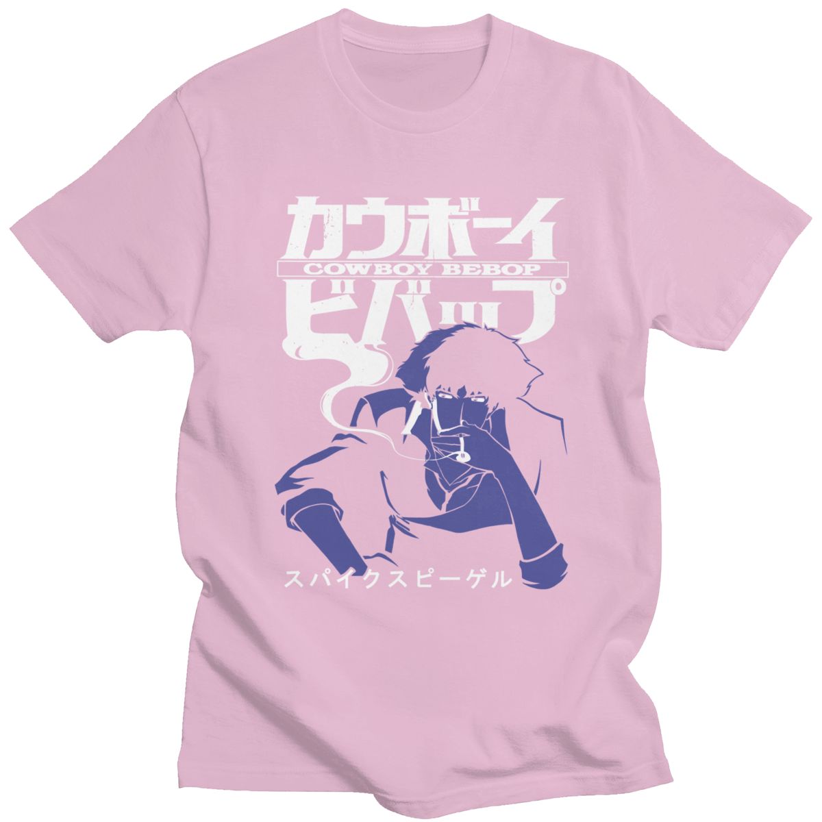 Cool Cowboy Bebop T Shirts Men Short Sleeve Casual Anime Space Spike Japanese Manga Jet Faye Tshirt O-neck Cotton Tee Tops Merch - Azbrowse