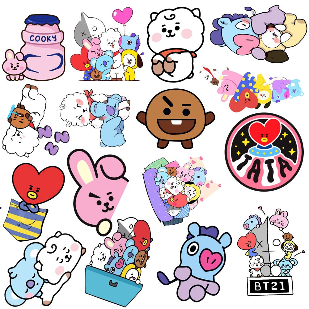 10/30/50PCS Cute Animal Sticker Computer Phone Water Cup Sticker Waterproof Sticker Wholesale - Azbrowse