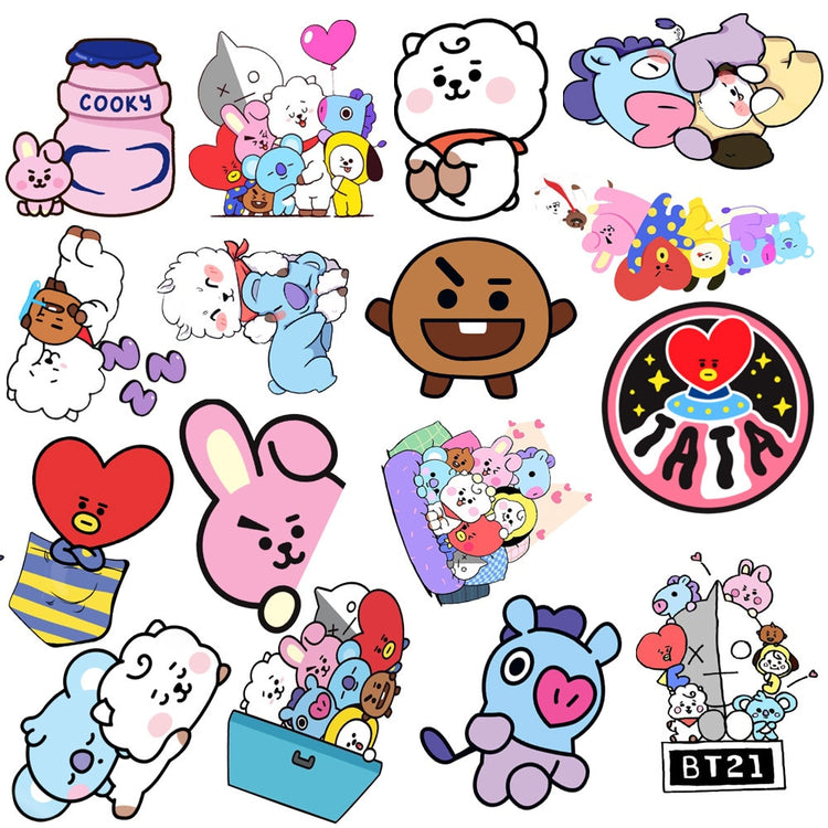 10/30/50PCS Cute Animal Sticker Computer Phone Water Cup Sticker Waterproof Sticker Wholesale - Azbrowse