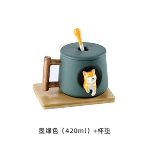 INS Shiba Inu Akita DOG 420ML COFFEE TEA MUGS CUP NORTH EUROPE STYLE FASHION DESIGN - Azbrowse