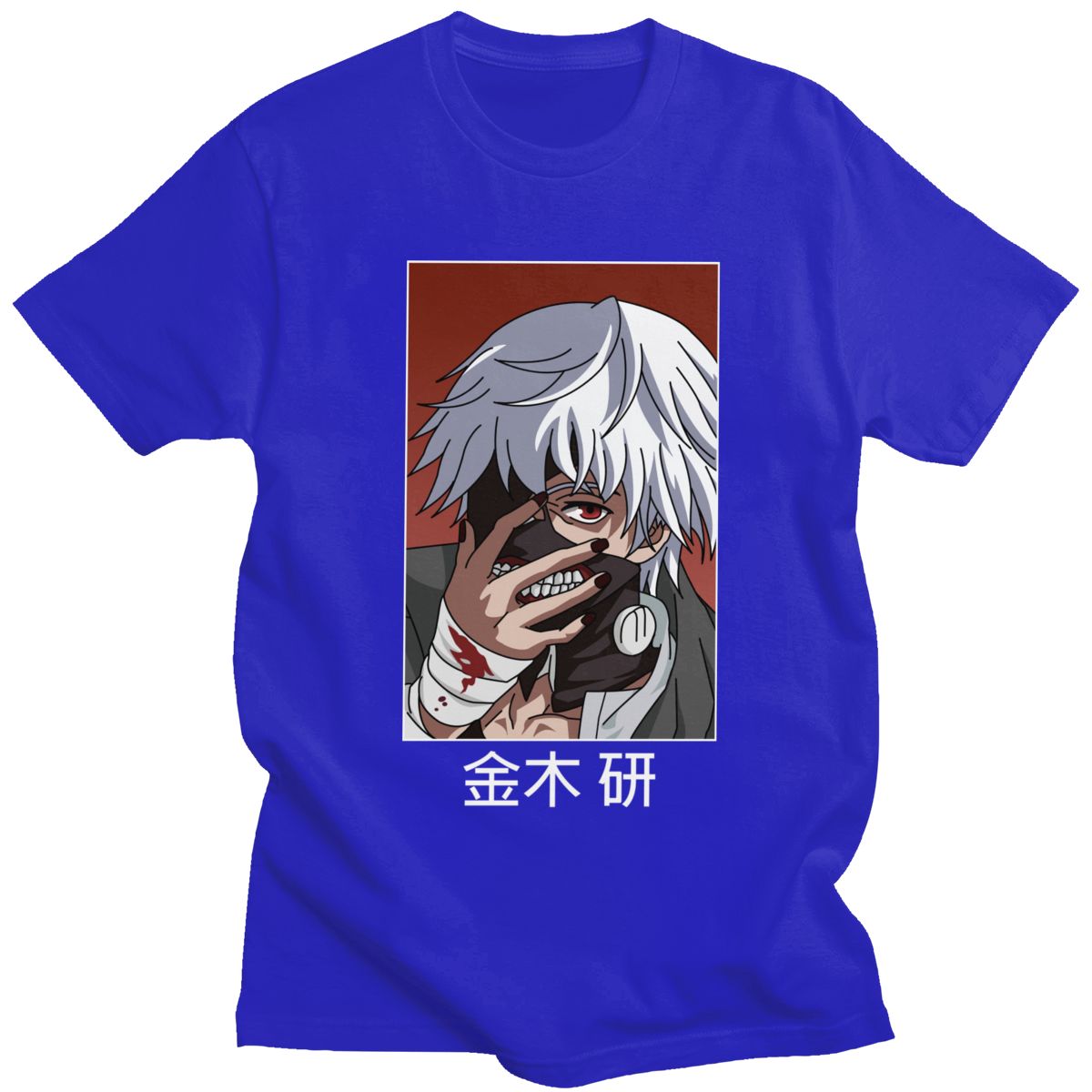 Tokyo Ghoul Ken Kaneki T Shirt for Men Pre-shrunk Cotton Graphic T-shirt O-neck Short Sleeve Japanese Anime Manga Tee Clothing - Azbrowse