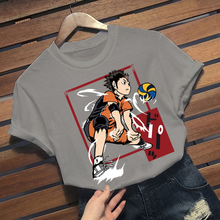 Haikyuu Men T Shirt Kuroo Anime Manga Shoyo Volleyball Cool Tee Shirt Short Sleeve T-Shirt - Azbrowse