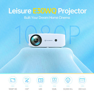 VANKYO 1080P Projector Leisure 530W Full HD 5G WiFi Projector Support 4K Synchronize Mirroring File SYNC Screen MINI Projector - Azbrowse