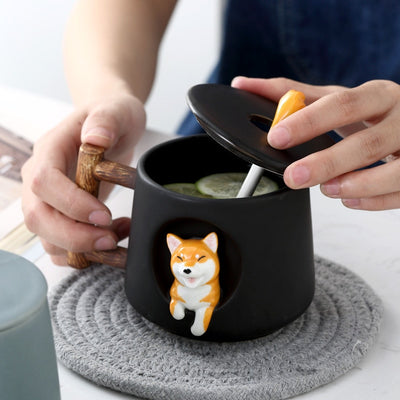 INS Shiba Inu Akita DOG 420ML COFFEE TEA MUGS CUP NORTH EUROPE STYLE FASHION DESIGN - Azbrowse