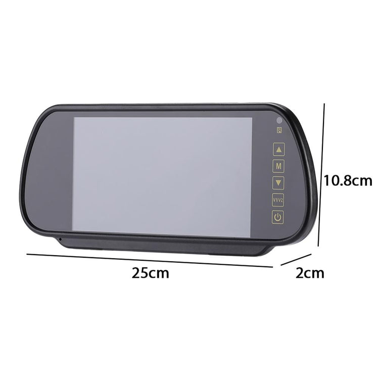 Reverse Parking System 7 inch TFT LCD Screen Car Monitor Rearview Backup Mirror with Night Vision Rearview Camera - Azbrowse