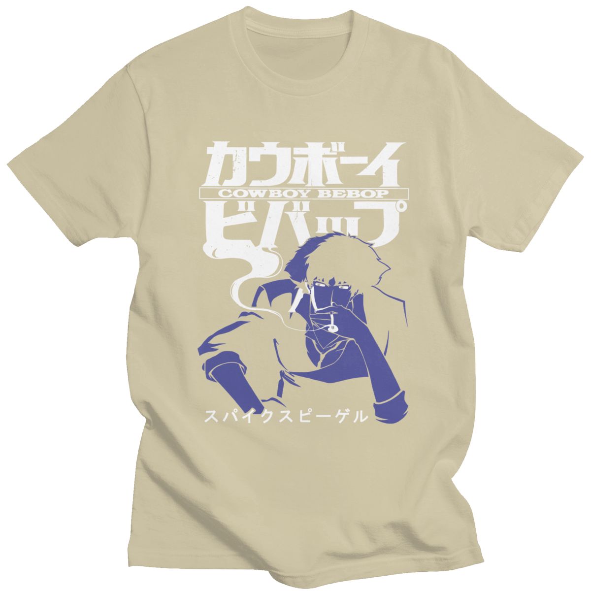 Cool Cowboy Bebop T Shirts Men Short Sleeve Casual Anime Space Spike Japanese Manga Jet Faye Tshirt O-neck Cotton Tee Tops Merch - Azbrowse