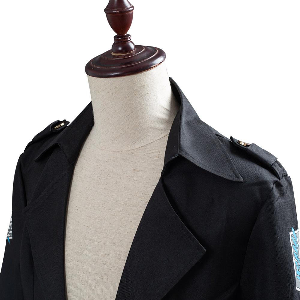 Attack on Titan Levi Rivaille Jacket Cloak Halloween Cosplay Costume Men Women Anime Trench Coat - Azbrowse